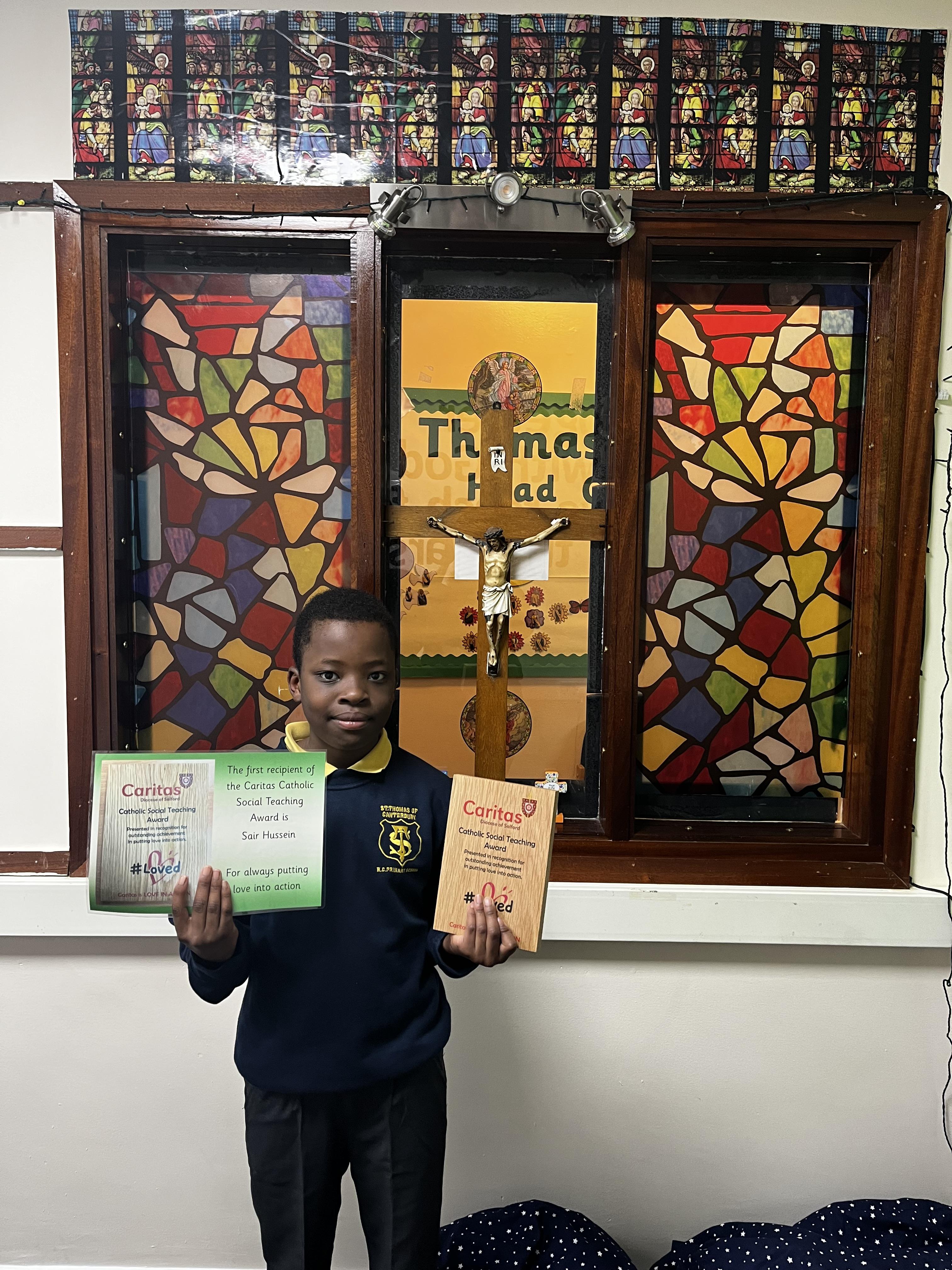  Congratulations to Sair Hussein, in Year 6, for being the first recipient of the award